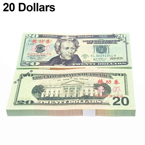 Goodbro 100 Pcs Toy EUR US Dollars Bank Foreign Currency Training Collect Banknotes