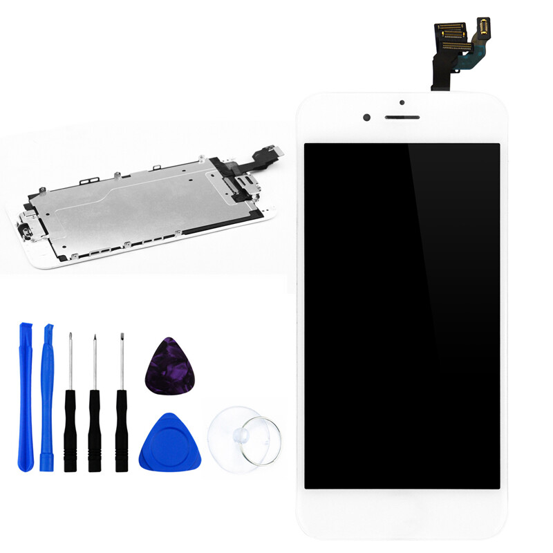 Full Set Screen For iPhone 6 6s 6 Plus 6s Plus Screen LCD Replacement Display Complete Replacement for iphone 7 7 Plus 8 8 Plus LCD Home Button+Front Camera +Speaker ( A1522, A1524, A1593)
