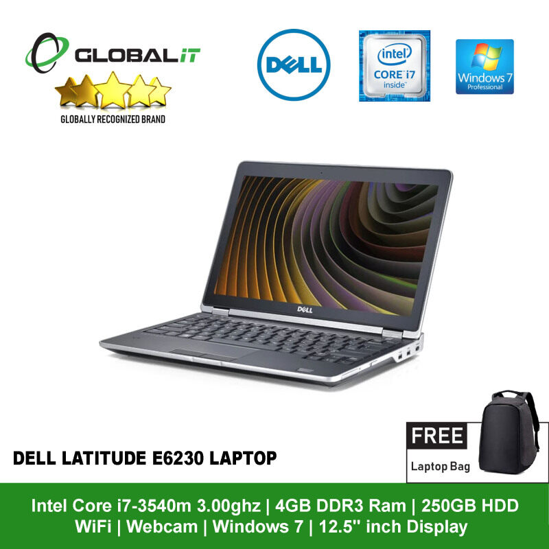 (Refurbished Notebook) Dell Latitude E6230 Laptop / 12.5 inch LCD / Intel Core i7-3540m / 4GB DDR3 Ram / 250GB HDD / WiFi / Windows 7 / Webcam Malaysia