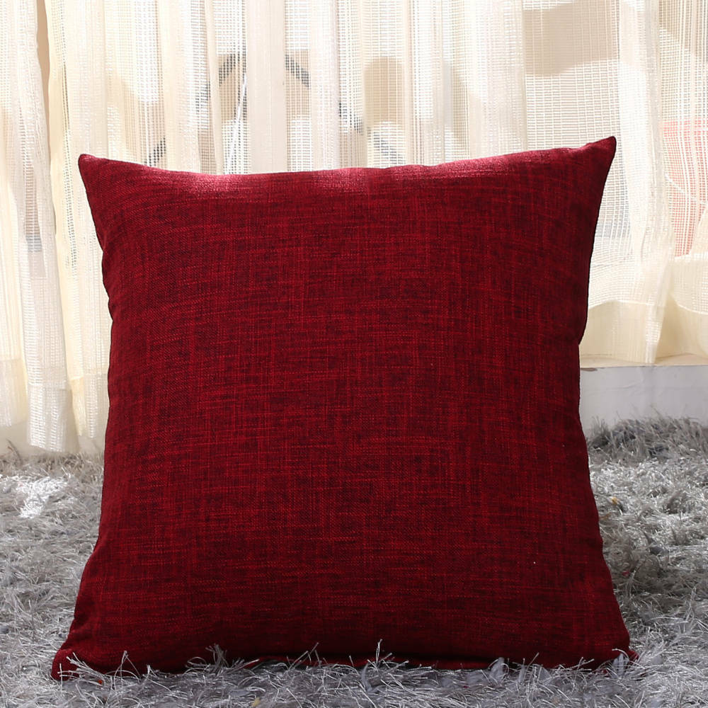 New 40x40 45x45 50x50 55x55 Large Linen Plain Cushion Cover Throw Pillow Case Home Sofa Decor No Pillow