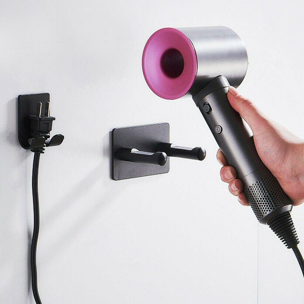 Hair Dryer Holder Wall Mount Bracket Stand Dyson Punch Hanger