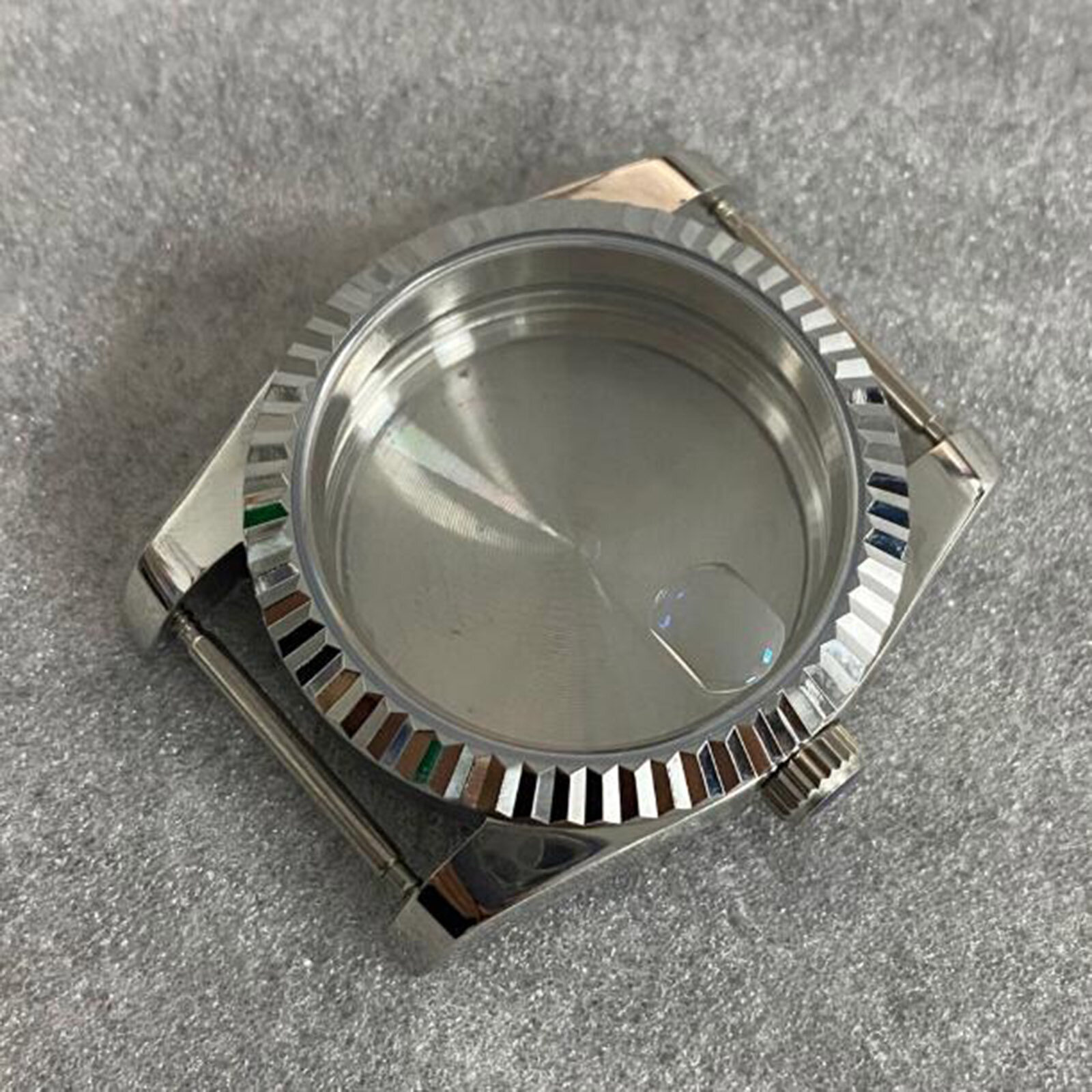 Sapphire glass stainless steel dog tooth ring watch case 36mm for nh35 nh36 watch movement
