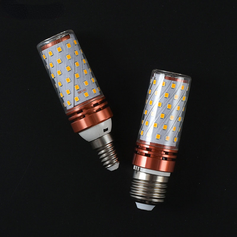 E14 E27 Screw LED 12W Corn Bulb Highlight Bulb Light Household Energy-saving Heating and Cooling Chandelier