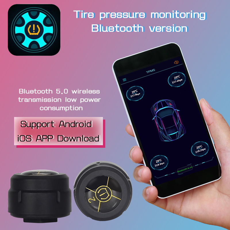 Ekleva Lốp Xe Hơi Cảm biến áp suất không thấm nước IOS Android BLE TPMS phổ xe máy bên ngoài Báo động cảm biến áp suất lốp cảm biến áp suất S bluetooth 5.0