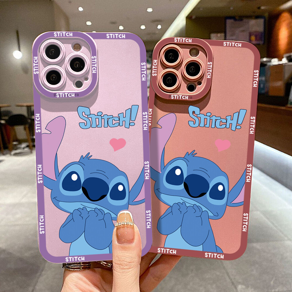 Jizetin Phone Case Casing For Redmi Note 11 Note 11 Pro Note 11 Pro 5G Note 11S Note 10 Note 10 5G Note 10 Pro Note 10S Case For Girls Boys Cute Cartoon Stitch Soft Rubber Casing Full Cover Camera Protection Design Shockproof Case