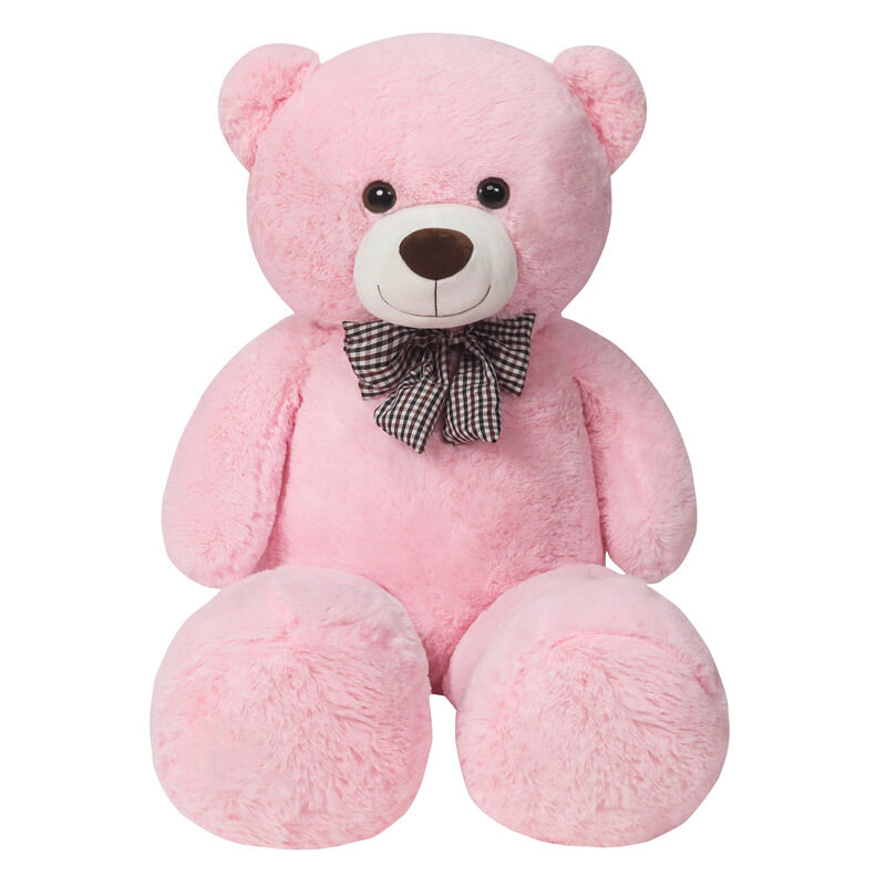 pink long teddy bear