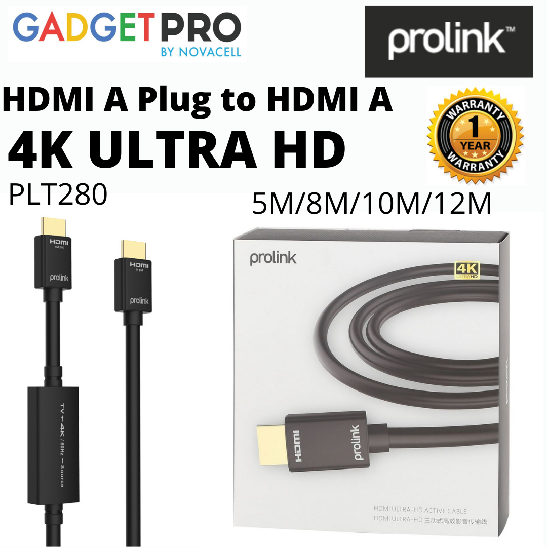 PROLINK PLT280 [12 METER] 4K 60Hz UHD HDMI PREMIUM WIRE CABLES HDMI