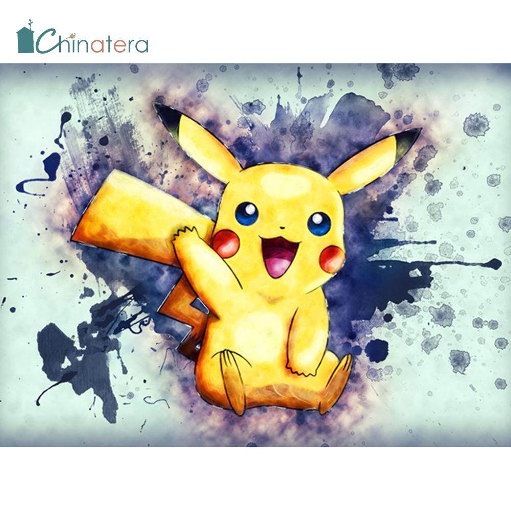 [Chinatera] 5D DIY Diamond Painting Kits Cartoon Pikachu Full Round Drill Handicrafts