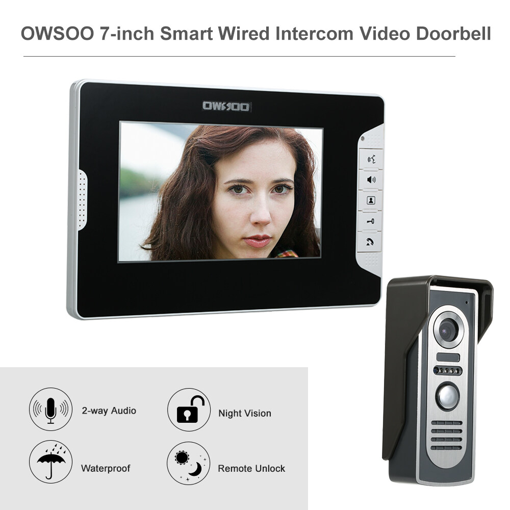 Owsoo 7 inch 2024 wired video doorbell