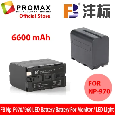 FB Tech Np-F970/ 960 6600mAh LED Battery Battery For Monitor / LED Light (Original FB Tech)