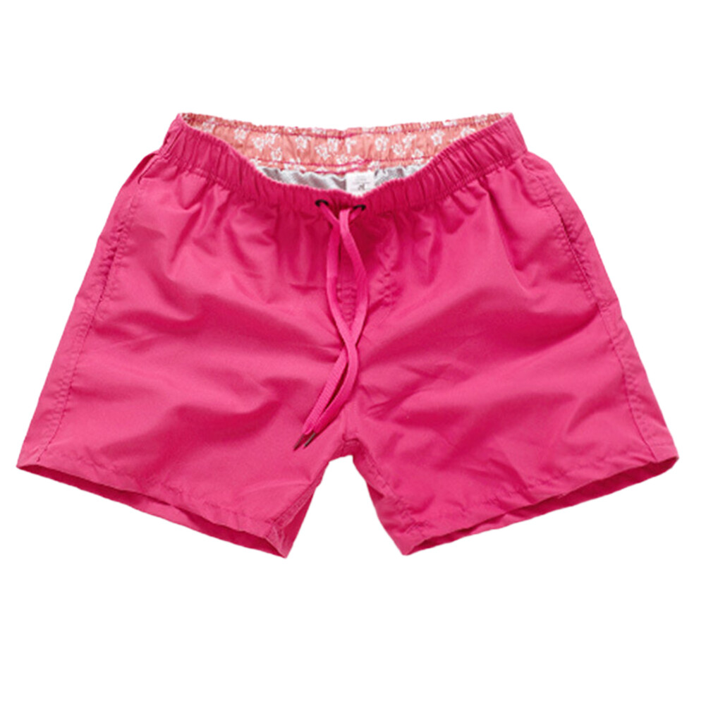 qizhangwei® Casual Solid Color Summer Beach Shorts Pants Men Drawstring Swimming Trunks