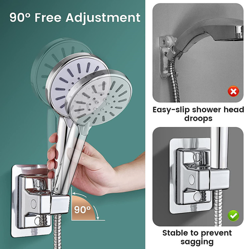 1PC Đầu vòi sen chủ có thể điều chỉnh tường vòi sen chủ Punch-Free vòi hoa sen giá đỡ cầm tay phụ kiện phòng tắm