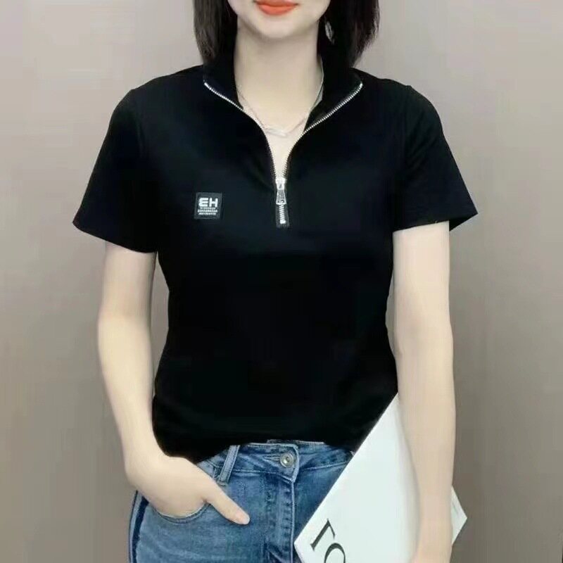 Women's Summer T-shirt Slim Short Sleeve Top