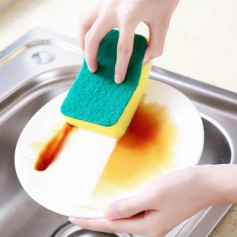 Miếng mút rửa chén dĩa khử trùng nano làm sạch thần kỳ hai lớp sử dụng trong nhà bếp-INTL
