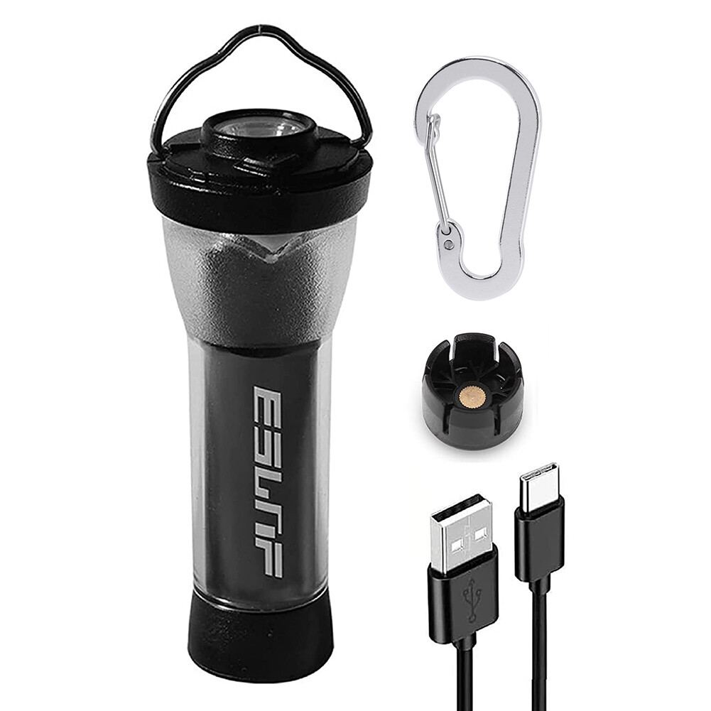 Led Camping Atmosphere Lamp with Carabiner Lighthouse Night Lantern Adjustable Lighthouse Flashlights USB Charging Outdoor Equipment