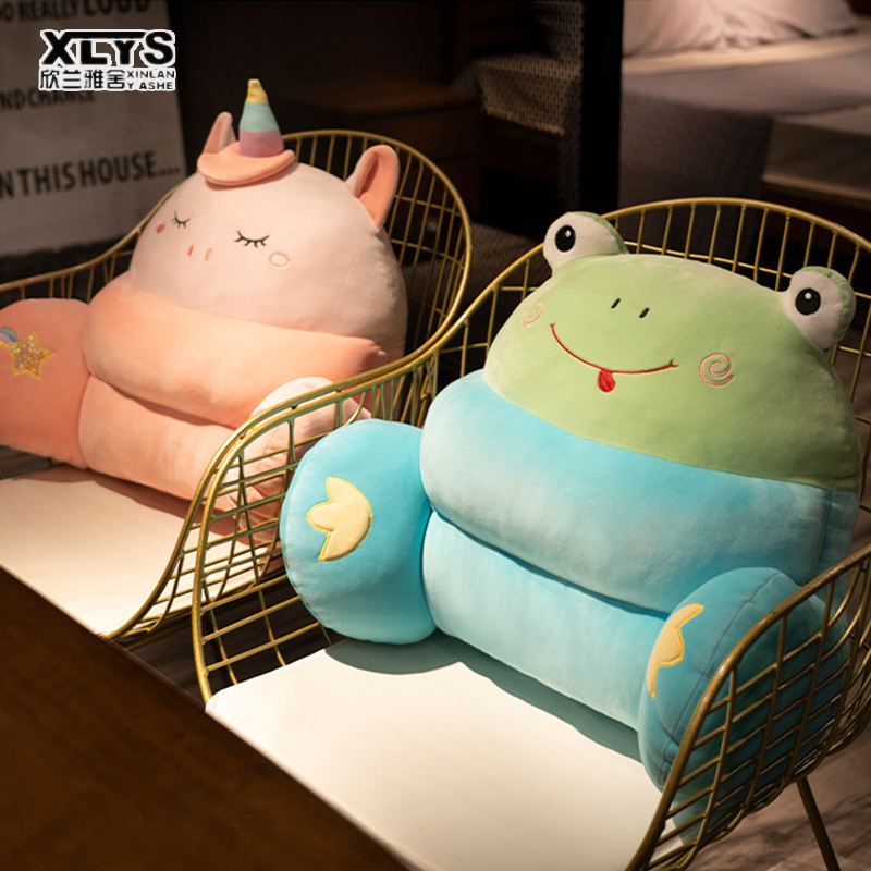 XINLANYASHE Healthy back cushion, back support pillow, memory foam pillow, lumbar support, back cushion, cute cartoon pattern seat cushion pillow, back cushions, waist chair, back cushion, back cushion, soft back pillow for office, pillow, memory pillow M