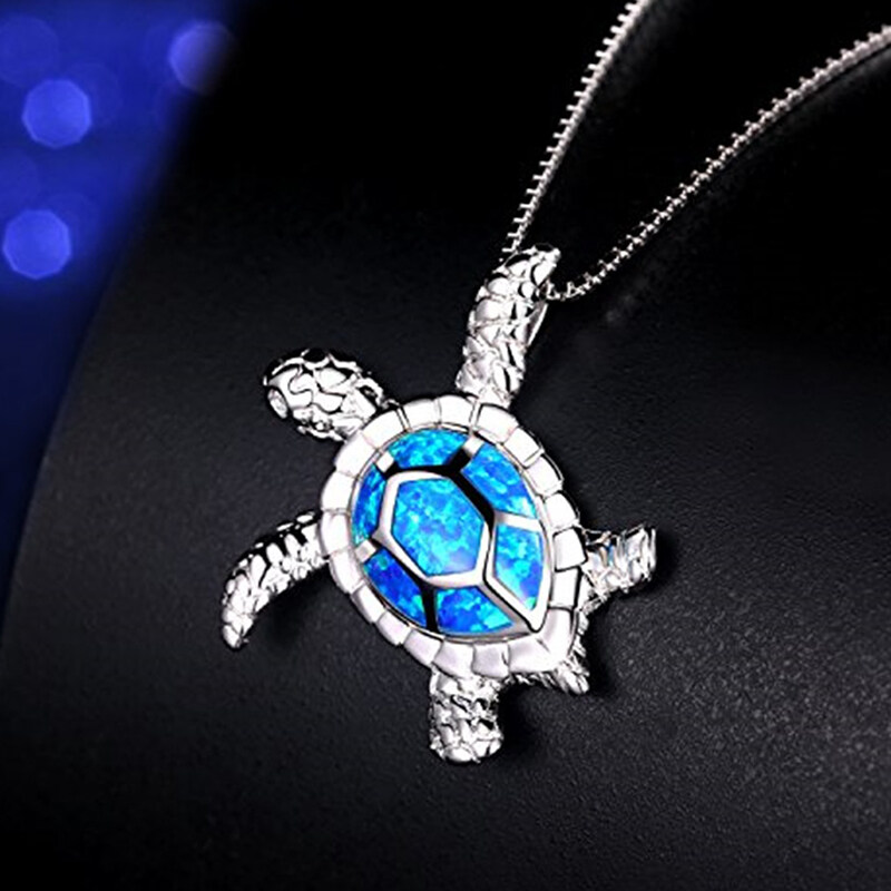 opal turtle pendant