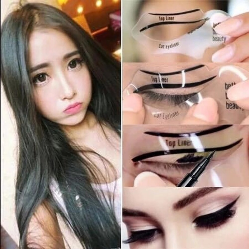 10 Cái Khuôn Kẻ Mắt Khuôn Kẻ Mắt Có Cánh Dụng Cụ Tạo Hình Khuôn Mẫu Khuôn Kẻ Mày Dụng Cụ Trang Điểm Phấn Mắt