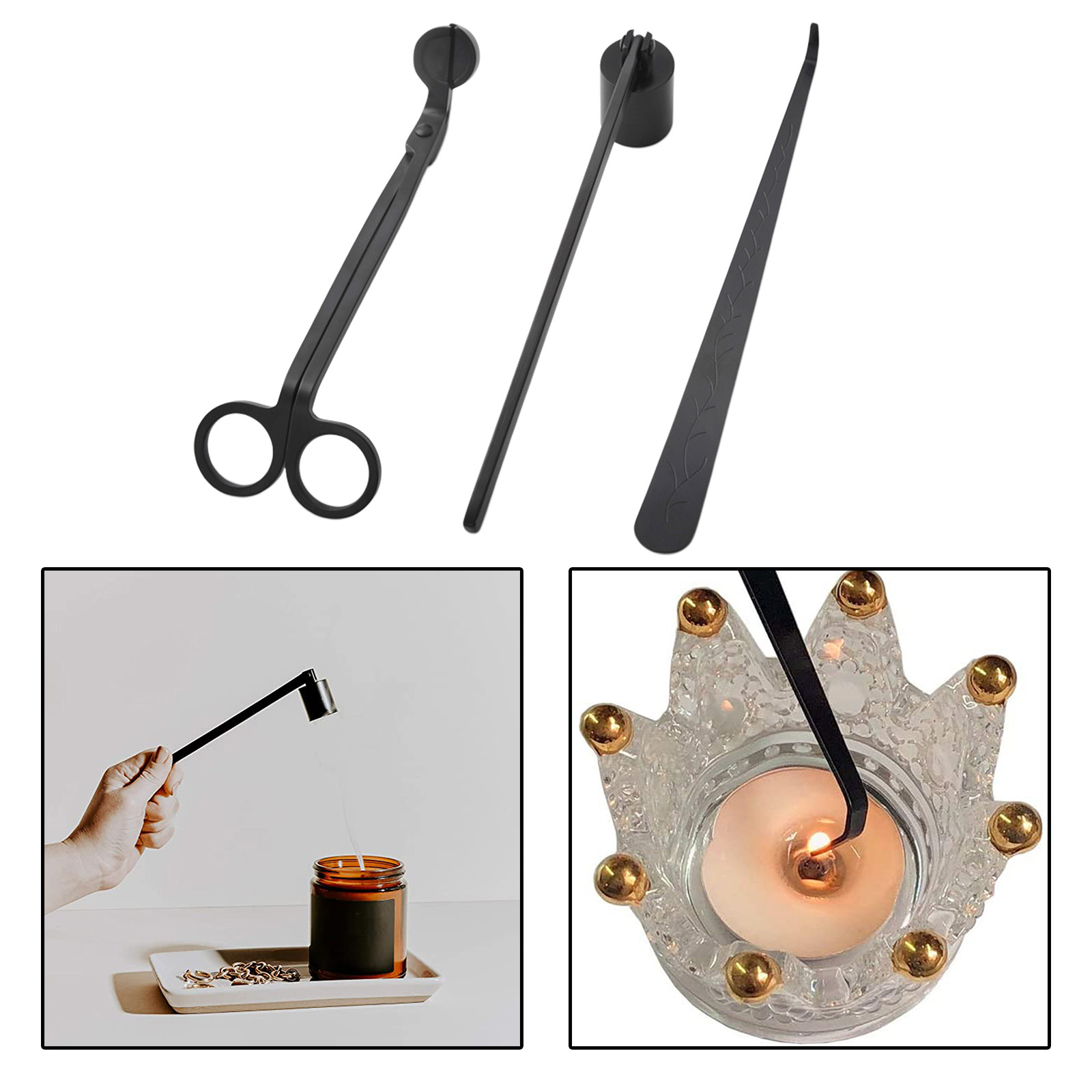 Nến Blesiya, Máy Cắt Bấc Bộ Dụng Cụ Chăm Sóc Ống Hít Gói Quà Tặng Phụ Kiện, 3 Cái