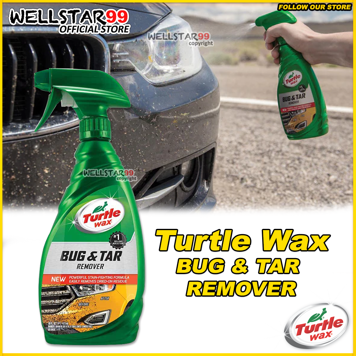 Turtle Wax Bug & Tar Remover 473mL Lazada