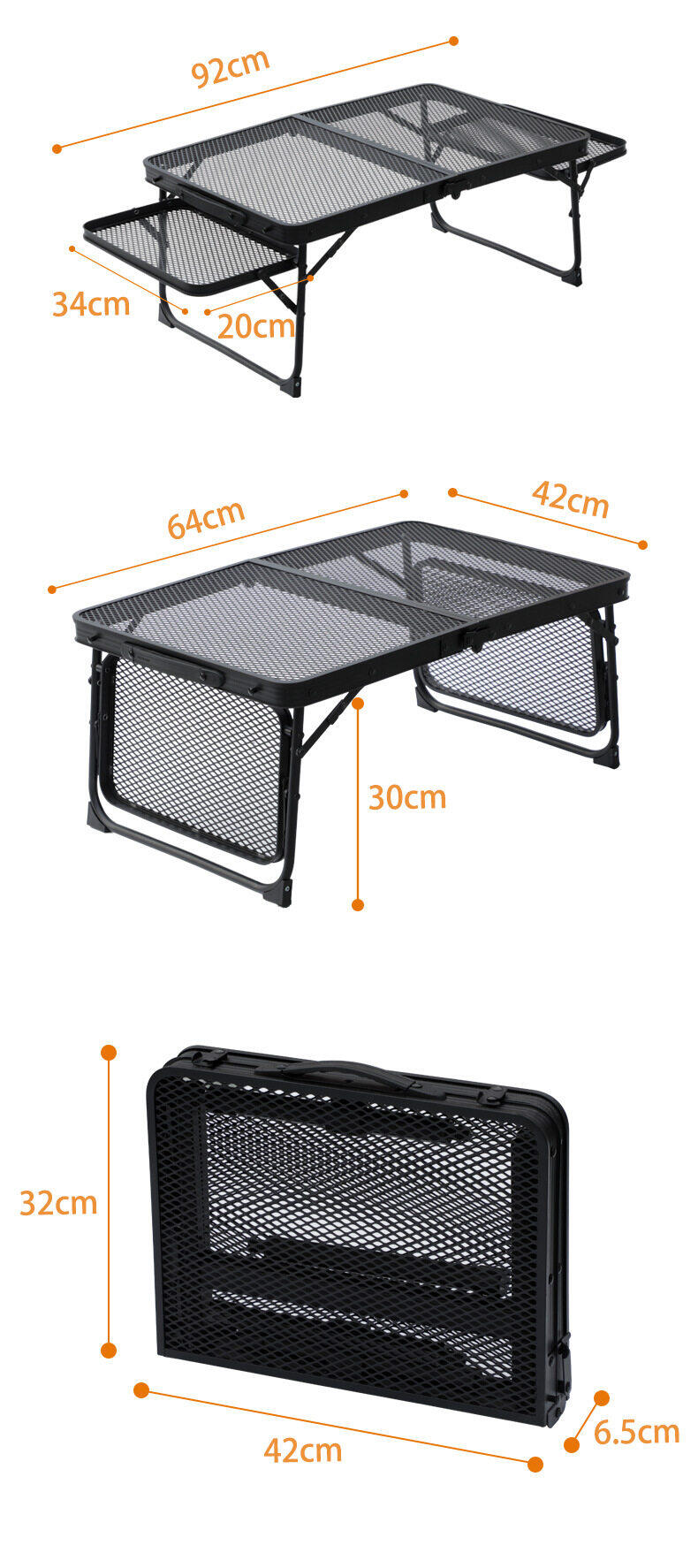 60 - 92CM ngoài trời gấp bảng cắm trại đứng cắm trại di động dã ngoại bảng lửa trại bảng cắm trại với túi xách miễn phí