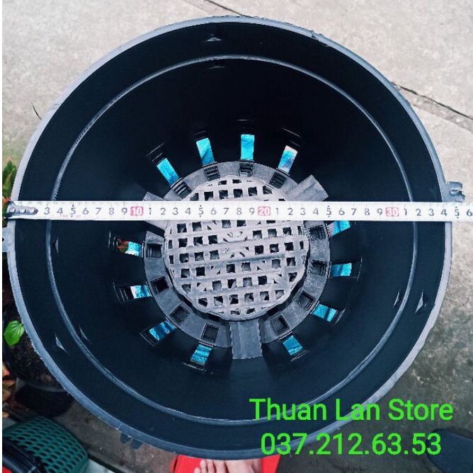 Chậu Nhựa Đen Trồng Lan Size Đại F35 Cứng Cáp