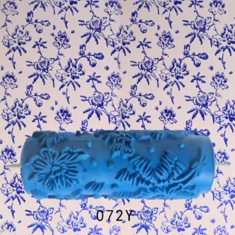 Fityle 5 Empaistic Floral Pattern Paint Roller Brush Tool