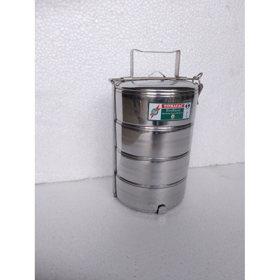 Cà mên inox 4 ngăn size 14x4