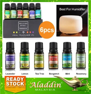 Aladdin 6 Scents Fragrance Essential Oil Set Aroma Stress Relief Air Diffuser Humidifier 12W7