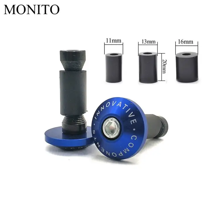 Blue Universal Motorcycle Street Bike 7//8 Handlebar Grips Bar End Plugs for For Yamaha Kawasaki Honda KTM Dirt Bike