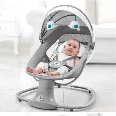 Baby Electric Rocking Chair Newborns Sleeping Cradle Bed Child Chair Smart Reclining Chair For Baby Bed With Belt Remote Control