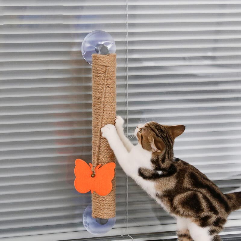 Sisal Cat Scratching Post Climbing Frame Toy Anti-Scratch Cat Scratcher Post Climbing Column Durable Interactive Toys