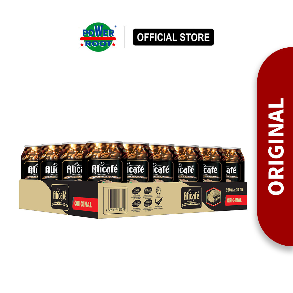 Alicafe Tongkat Ali & Ginseng Original (250ml X 24 Cans) Lazada