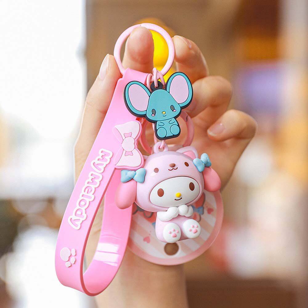 DUOJI Ornaments Cartoon Cinnamoroll Kuromi Keyring My Melody Keyring