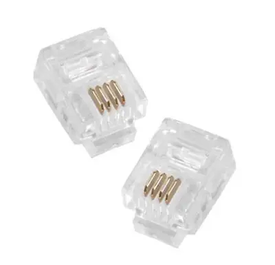 6P4C Crystal Head Modular Plug Connector for RJ11 ADSL Modem Fax (100pcs/pkt)