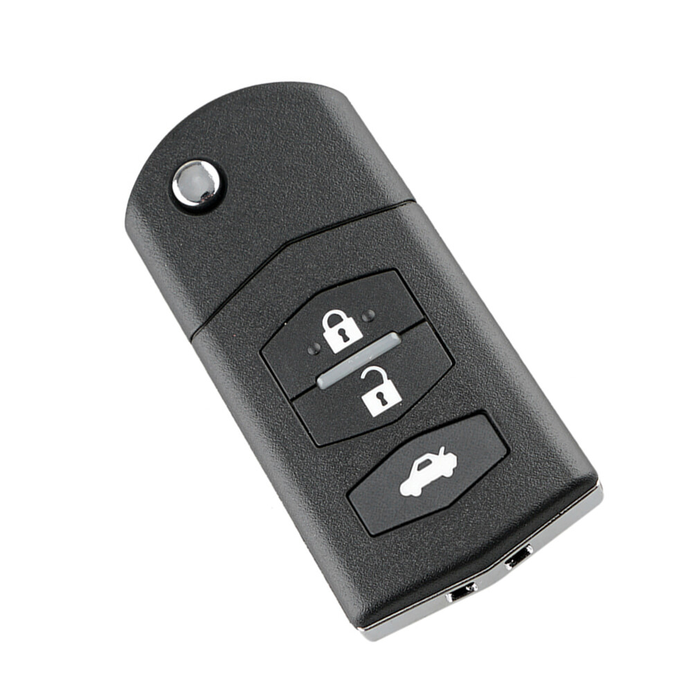 Vỏ Chìa Khóa Từ Xa Ô Tô Vỏ Chìa Khóa Gập 3 Nút Để Trống Cho Mazda 2 3 5 6