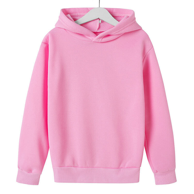Solid Color Boys Hoodies Girls Long Sleeve Sweater 2021 Autumn and