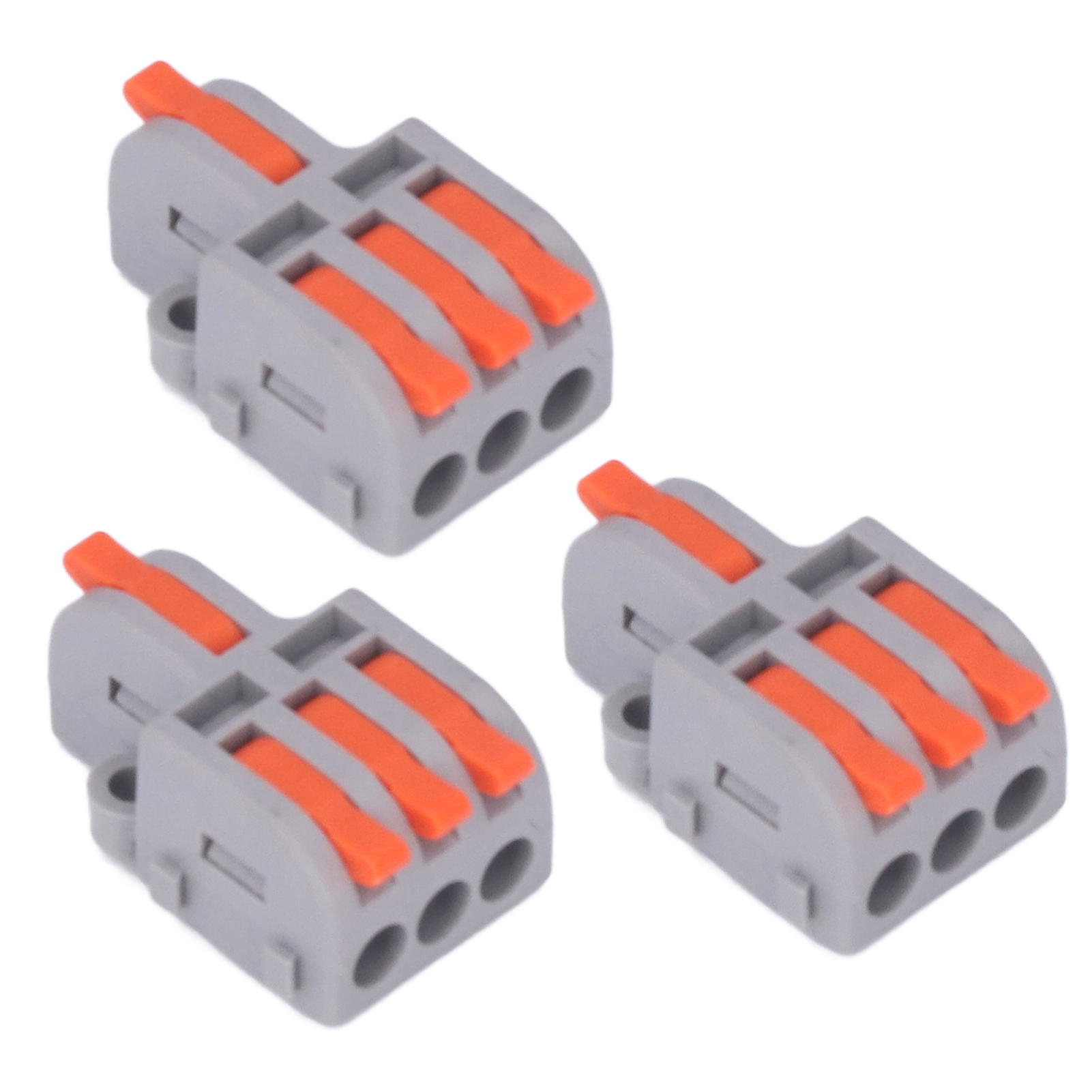 15PCS Wire Conductor Connector Nylon Copper Quick Splicing Terminal Splitter Block DF‑13