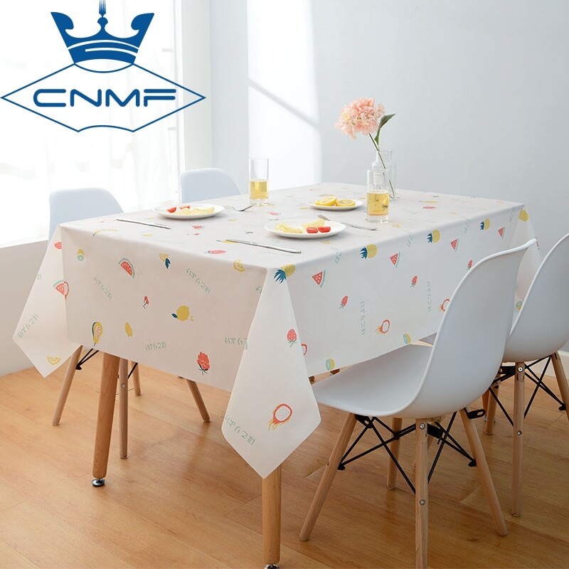 CNMF Tea Table Cloth Household Plastic Wash-free Tablecloth Rectangular Waterproof Oil-proof Dining-table Mat 90x137cm/180x137cm