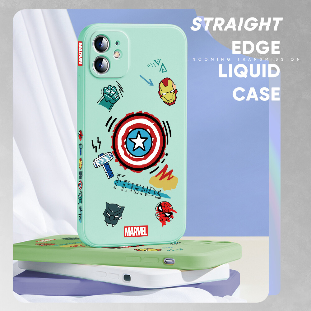 Hontinga Ốp Lưng Cho Iphone 11 11 Pro Max Ốp Lưng Họa Tiết Viền Silicon Mềm Lỏng Chính Hãng Hình Vuông Marvel Ốp Lưng Bảo Vệ Toàn Bộ Máy Ảnh Ốp Lưng Điện Thoại Ốp Mềm Cho Nữ