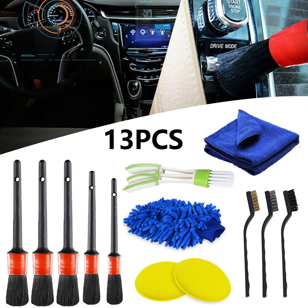 Car Cleaning Detailing Brush Set Dirt Dust Clean Brush Car Detail Tools Car Care Cleaning Cloth Dust Brush for Vent