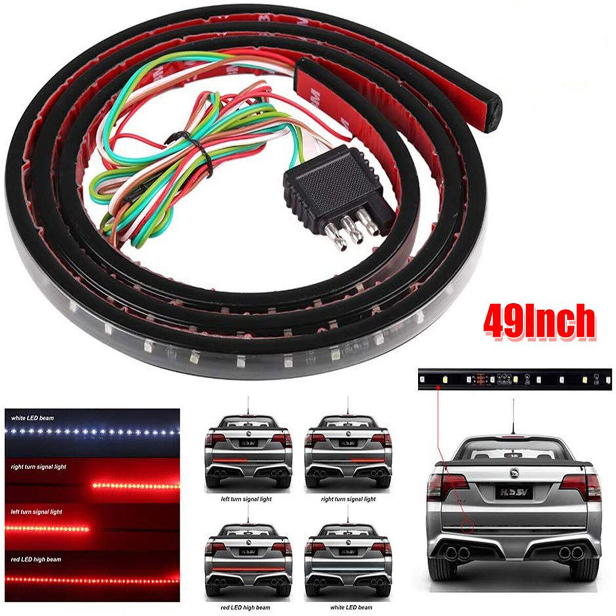49" 12V Car Turn Signal Light Reverse Light Tail Brake Light Driving