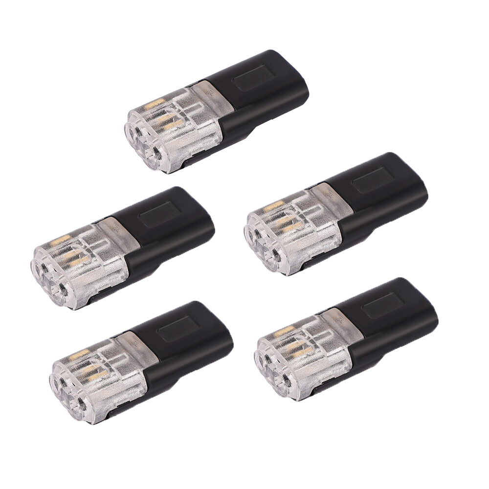 10Pcs 2 Pin Way Plug Wire Cable Snap Connectors Car Waterproof Solderless Electrical Connector Strip Quick Splice Terminal Connection Clamp