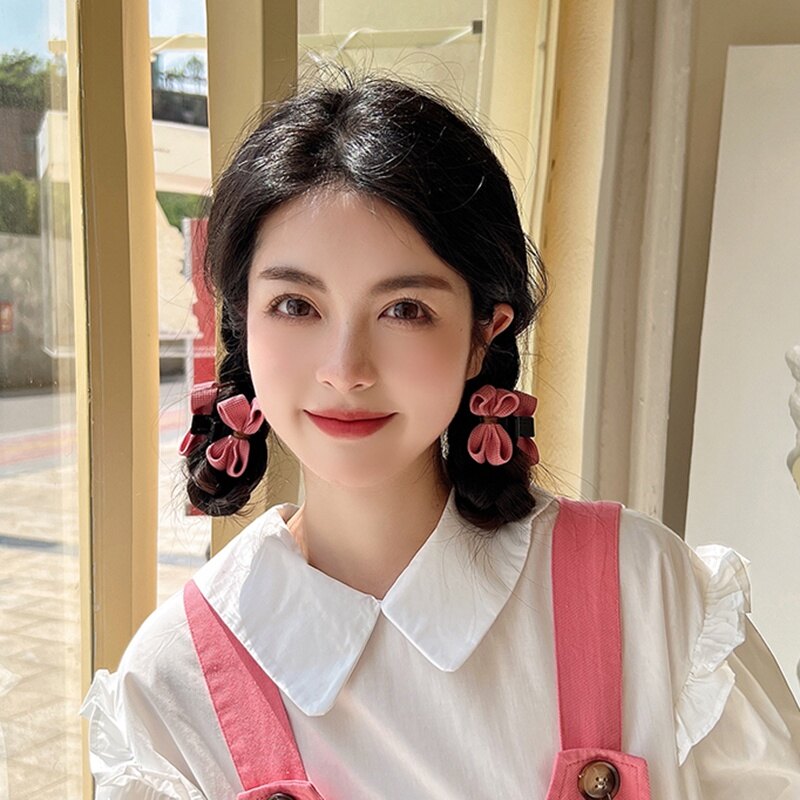 New cute small double-sided bow hairpin
