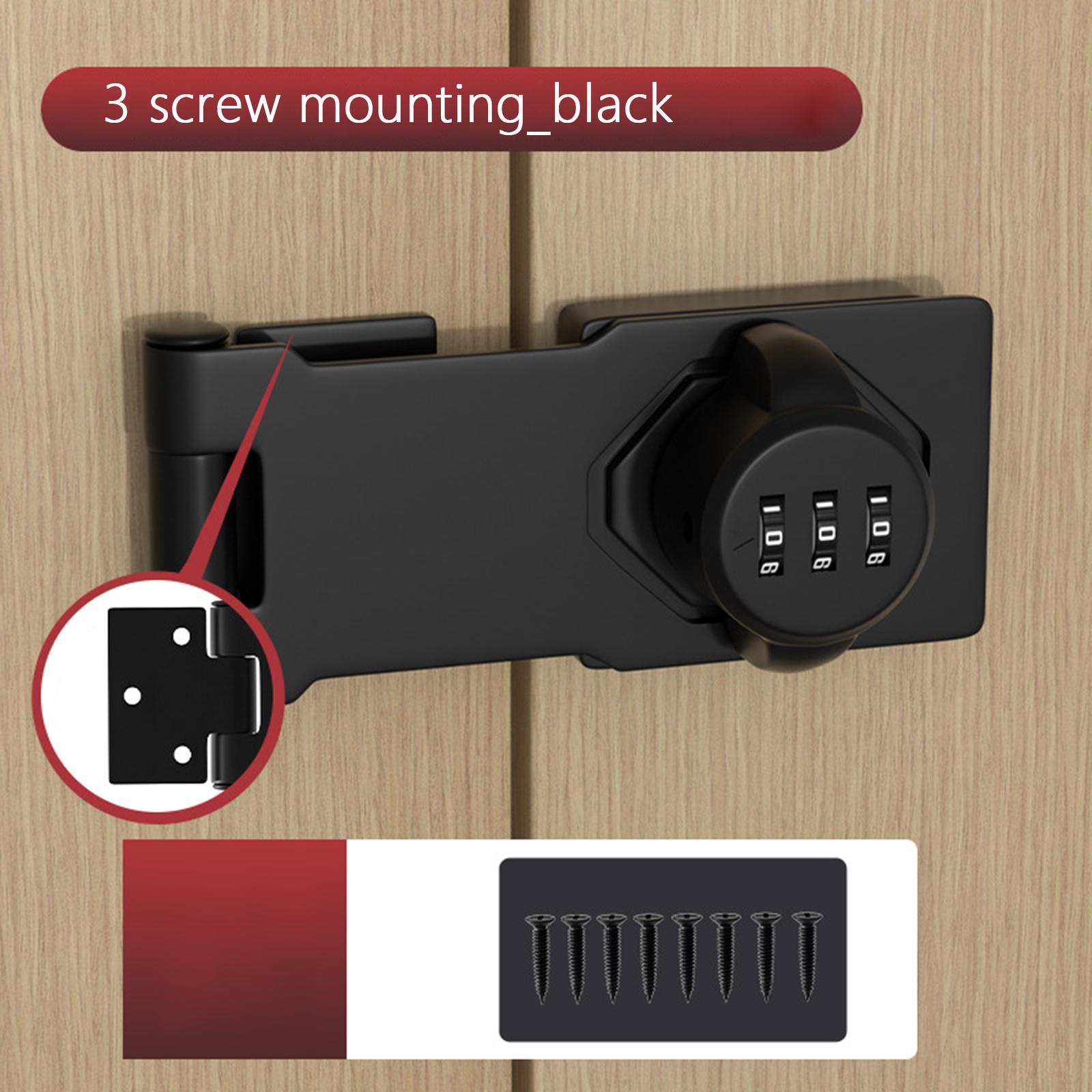 Serbery Mechanical Password Lock Mechanical, Sliding Buckle Cabinet Password Slide Latch Lock for Garage Small Doors Pet Doors