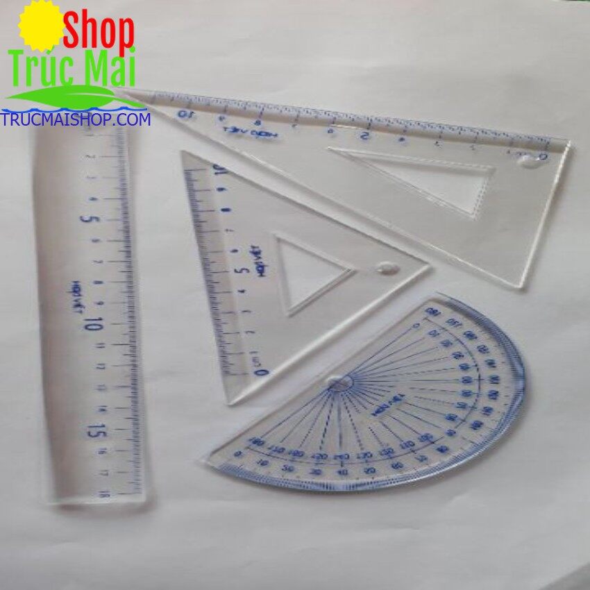 Bộ thước Eke 4 món Hoa Việt loại 1