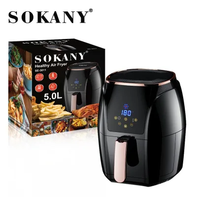 SOKANY Oil-free Air Fryer Household New Extra Large Capacity Fully Automatic Multi-function Electric Fryer French Fries Machine 5L Capacity 3011