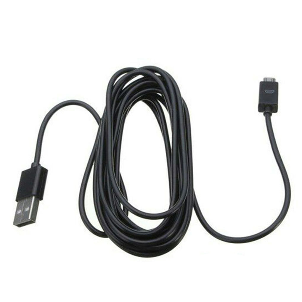 3M Micro USB Cable Black/White Charging Cord For Playstation 4 Game Controller