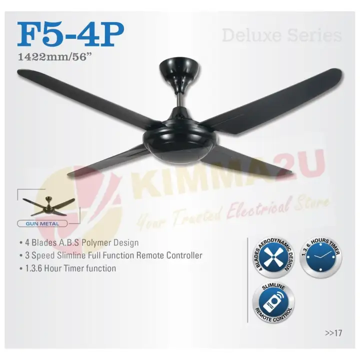 Deka Kronos F5 4p 4 Blades Ceiling Fan W Remote Control And Timer