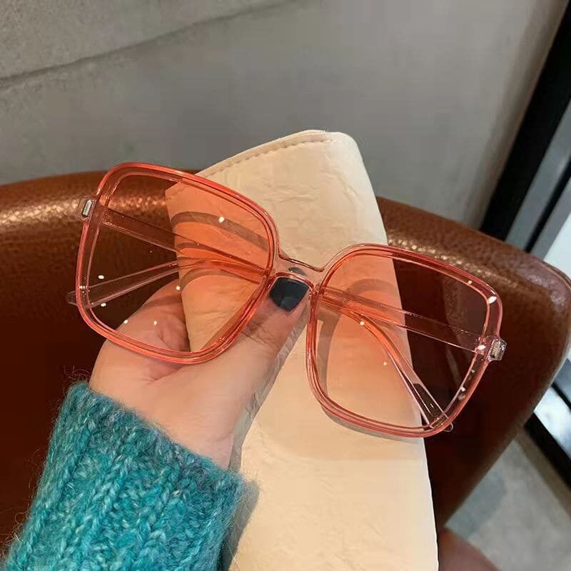 Stylish Fashion Gradient Color Lens Square Frame Sunglasses For Girls